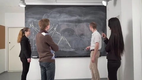 Group of young people in the classroom Stock Footage 81482622