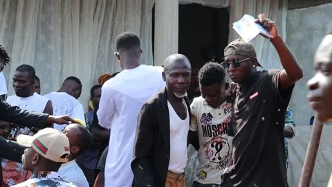 A group of young people dancing in front of the camera. Stock Footage 295868993