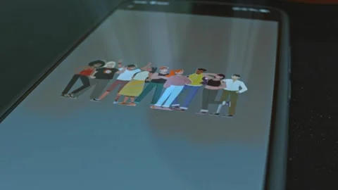 Group of young people of different cultures, presentation Stock Footage 304837729