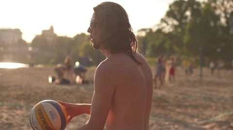 Group of young people playing with ball Stock Footage 65182121
