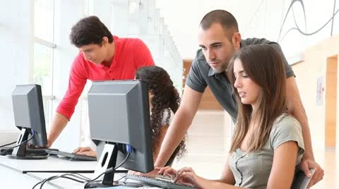Group of young people in training course Stock Footage 14826524