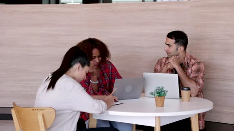 Group of young teenagers using technology nomad digital learning outside sc.. Stock Footage 245068357