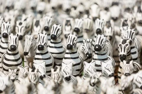Group of zebra ceramic doll Stock Photos