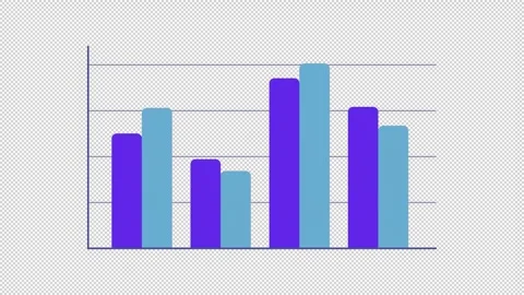 Grouped column chart dark infographic element animation Stock Footage 321853737