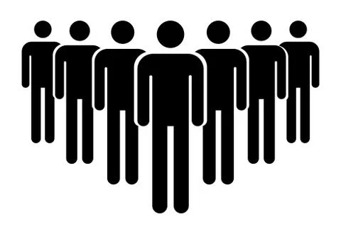 Grouping people flat icon isolated on white background. Teamwork symbol. Comm Stock Illustration