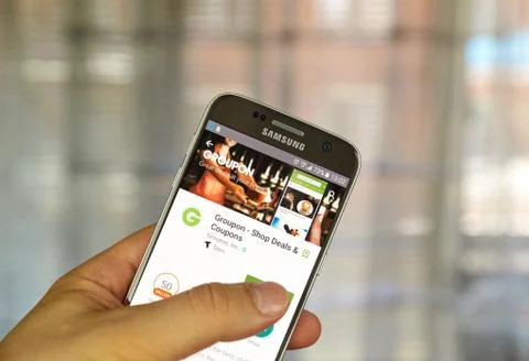 Groupon android app Foto stock