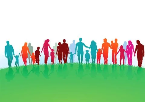Groups and families Stock Illustration