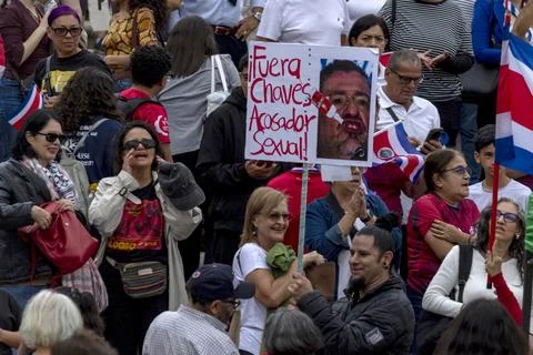 Groups call for public protest in defense of the judiciary, San Jose, Costa Rica Stock Photos