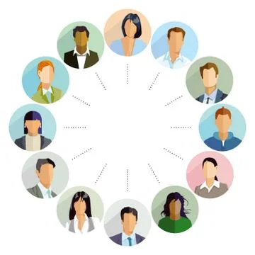 Groups of candidates, illustration Stock Illustration