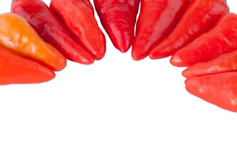 Groups of cayenne pepper Stock Photos