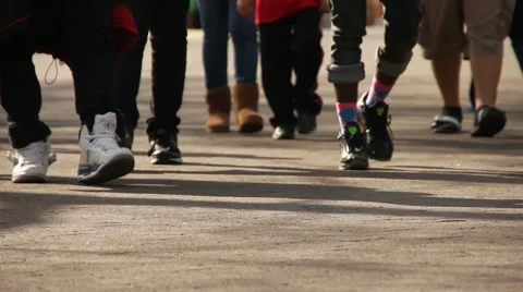 Groups of Kids walking forward. Stock Footage 3476823