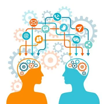 Groups of people with shared interests Stock Illustration