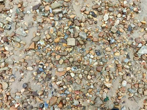 Groups of small colorful pebbles Stock Photos