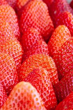 Groups of Strawberries shot close up macro depth of field Fotos de archivo