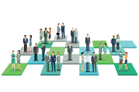 Groups use business Stock Illustration