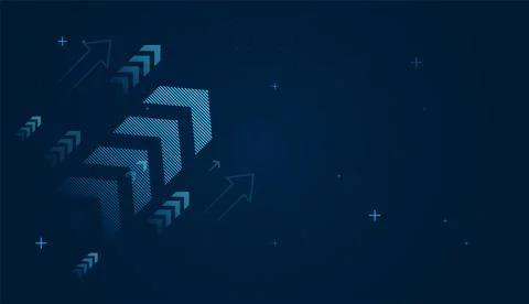 Groups of Various arrows in gradients emphasize depth, The striped and soli.. Stock-Illustration