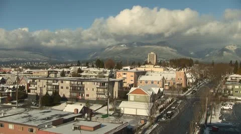 Grouse Mountain, Vancouver Cloud and Winter Timelapse Stock-Footage 10610167