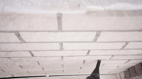 Grouting joints using a gun. Stock Footage 276796790