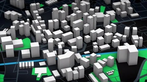 Grow up City Map 01 Stock Footage 125721477
