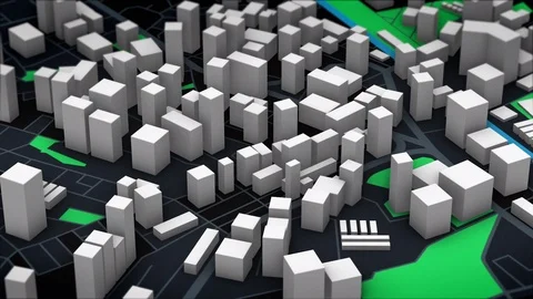 Grow up City Map 02 Stock Footage 125721476
