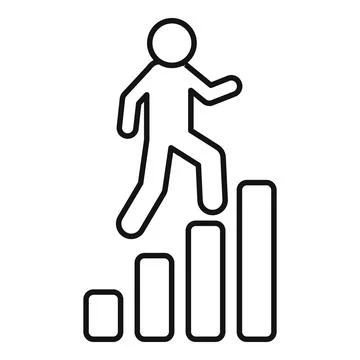 Grow development icon outline vector. Sustainable development Illustrazione stock