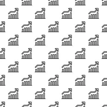 Grow up graph pattern seamless Illustrazione stock