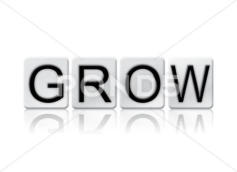 Grow Isolated Tiled Letters Concept and Theme: Royalty Free #68775790