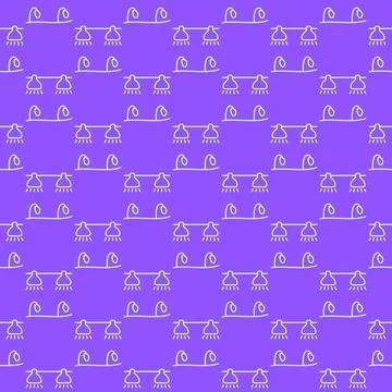 Grow Lights vector thin line seamless pattern 库存插图