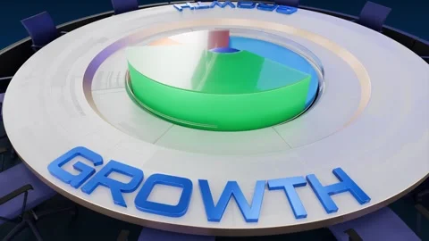 Grow. Radial graph panel. Loopable Stock Footage 269441405