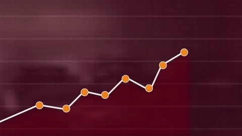 Grow Red Graph Stock Footage 243121960