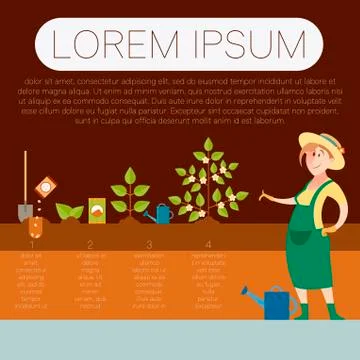 Grow trees banner Stock Illustration