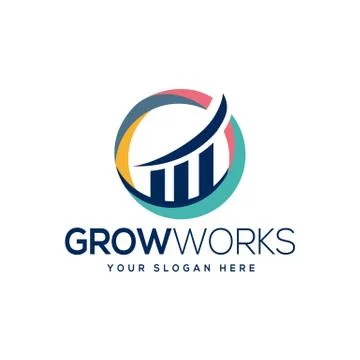Grow works logo Stock Illustration
