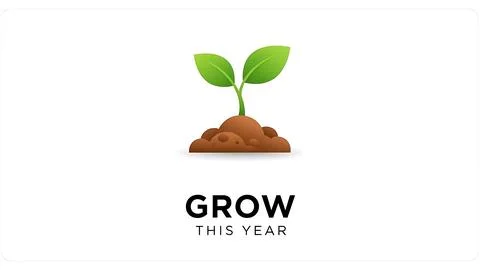 Grow this year Stock Illustration