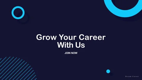 Grow your career with us, join now, dream career, text animation with white  Stock Footage 241403546