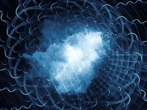 The Growing Abstract Visualization 스톡 일러스트