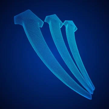 Growing arrow chart vector Stock Illustration