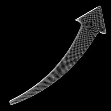 Growing arrow chart vector Stock Illustration