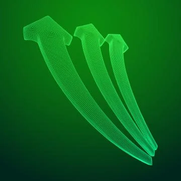 Growing arrow chart vector Stock Illustration