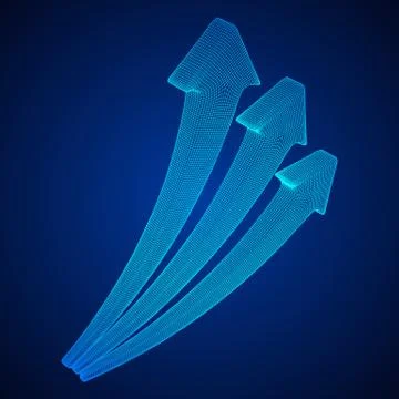 Growing arrow chart vector Stock Illustration