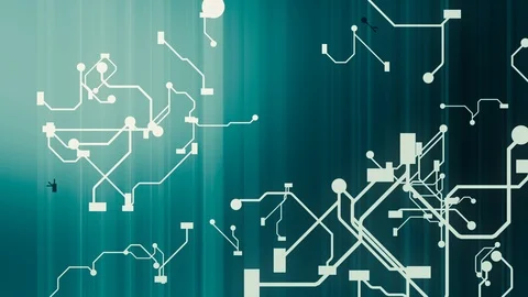 Growing artificial intelligence neural network Stock Footage 94651407