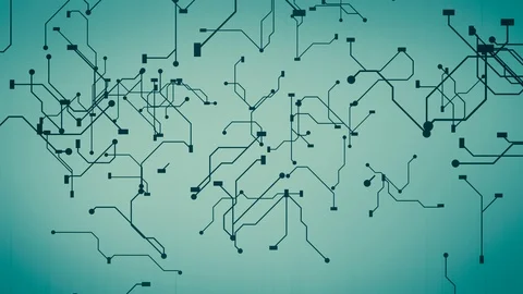 Growing artificial intelligence neural network Stock Footage 94654906