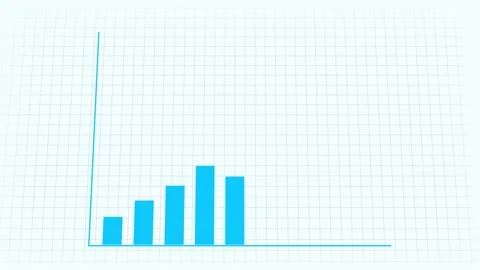 Growing bar chart animation showing upward trend with arrow indicating succ.. Stock Footage 339985664