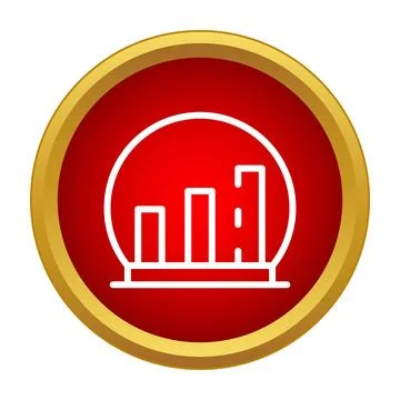 Growing bar chart icon representing business progress イラスト素材