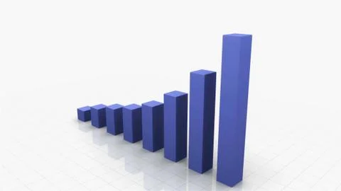 Growing Bar Chart Stock Illustration