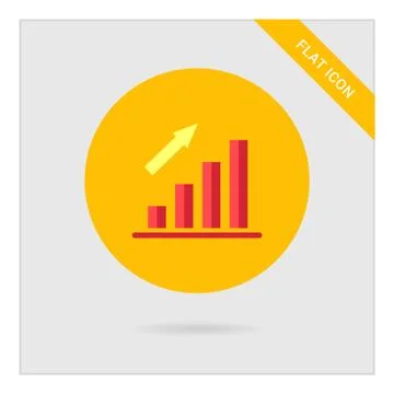 Growing bar chart Stock Illustration