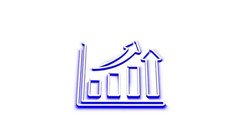 Growing bar chart with rising arrow symbol representing business growth and.. Stock Footage 341228820