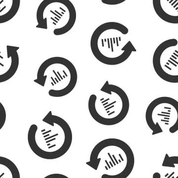 Growing bar graph icon in flat style. Increase arrow vector illustration on w Illustrazione stock