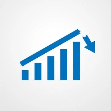 Growing bar graph icon. Vector illustration. Stock Illustration