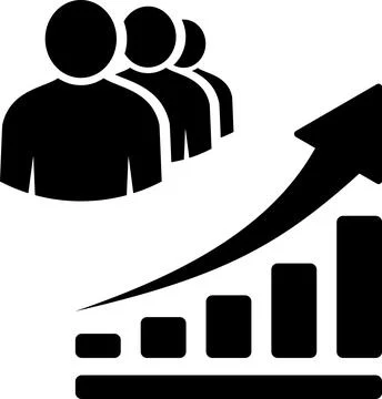 Growing bar graph icon for web template or mobile app design Stock Photos