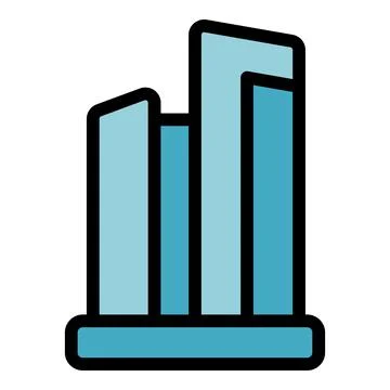 Growing bar graph showing increasing progress and success イラスト素材